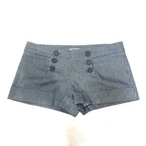 Vintage Y2K Size Large Mini Micro Shorts Preppy Twee Zooey Deschanel Sailor